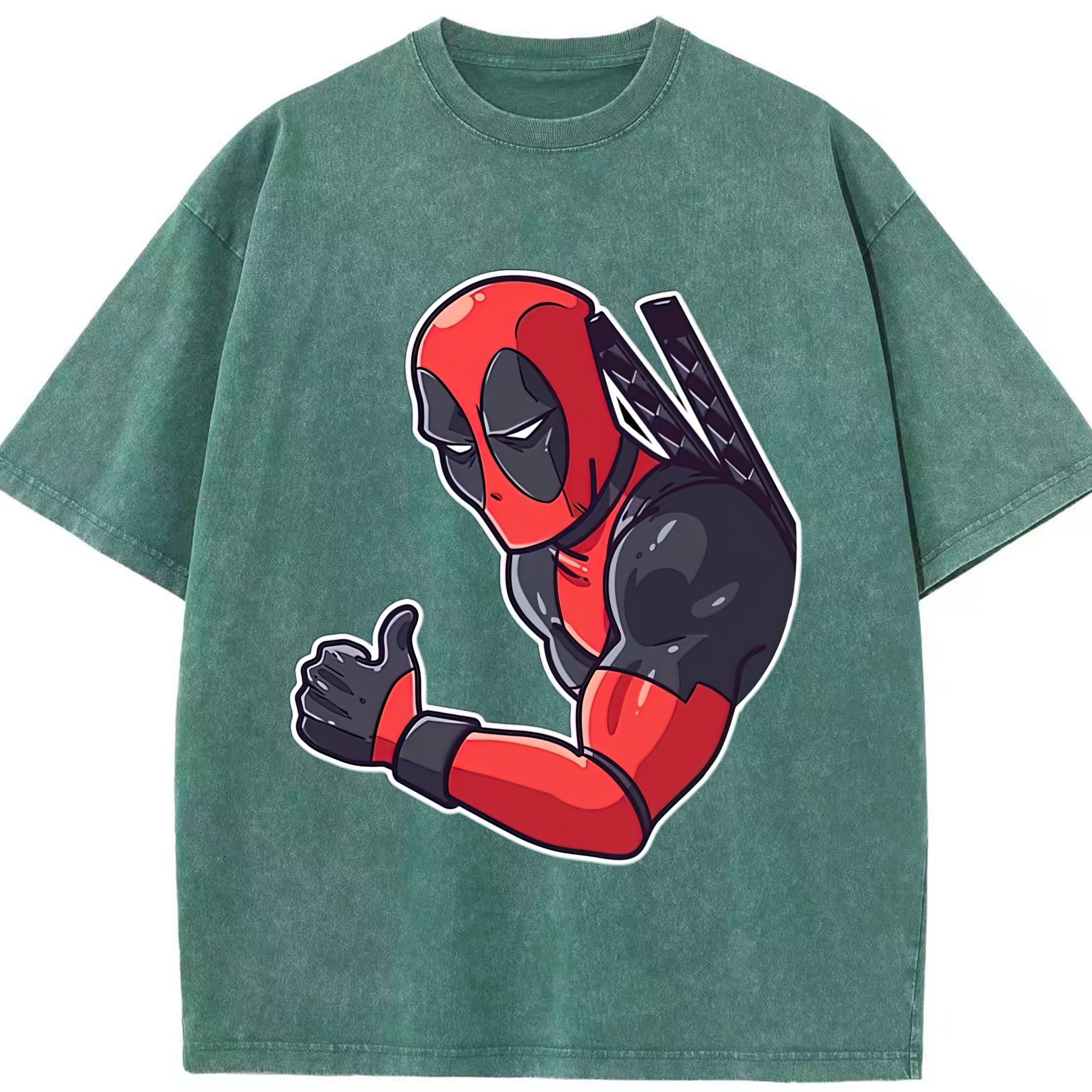 （画像用） Deadpool デッドプール 綿100% ヴィンテージ風 半袖Tシャツ（フロントプリント）